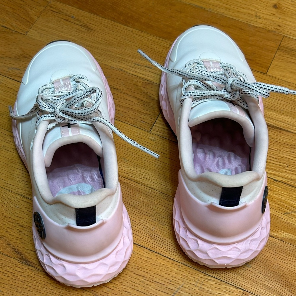 G/FORE WOMEN'S PERFORATED MG4 + GOLF SHOES White Pink Blush Size 6 - Picture 5 of 7